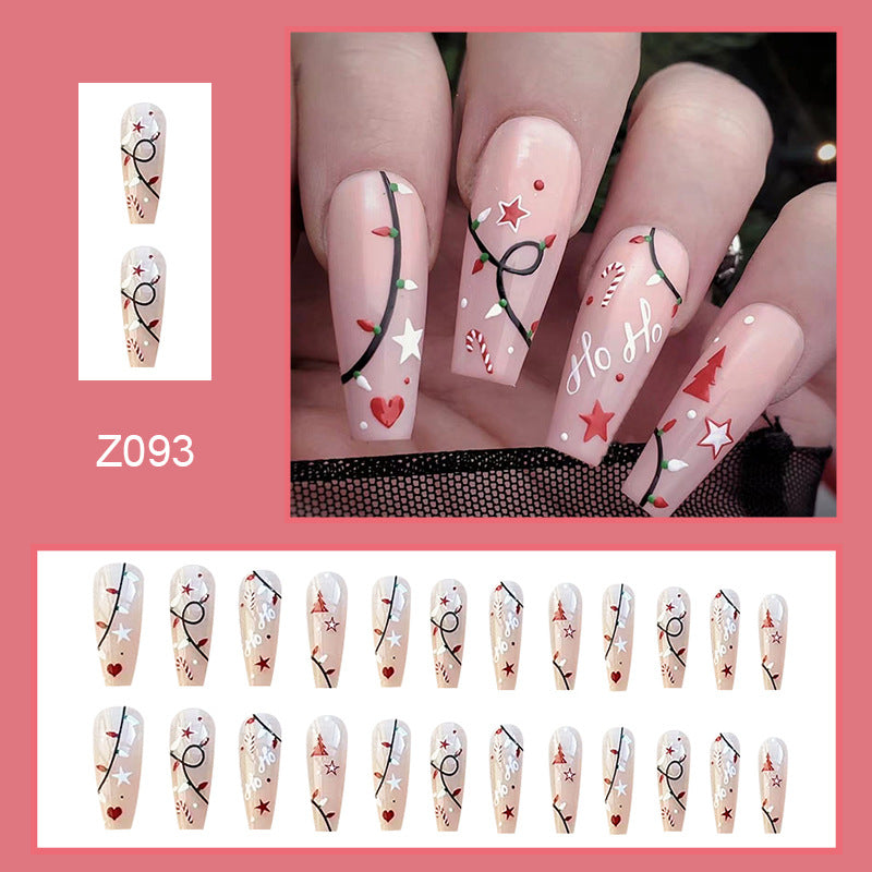 Christmas Simple Pure Desire Mid-length Ballet Nails