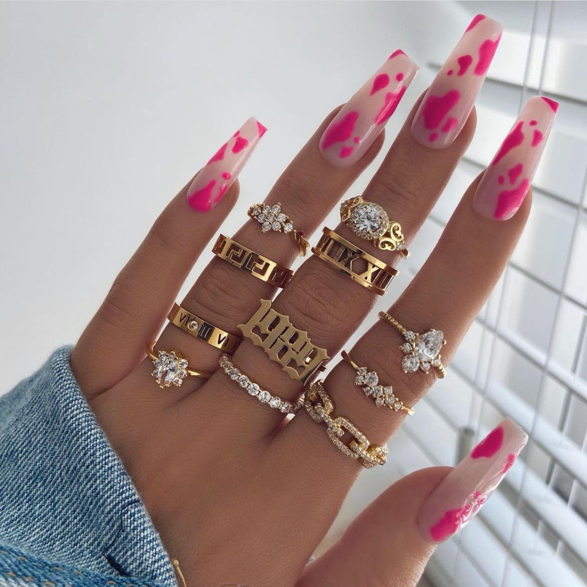 She Pink Long Ballet Nails