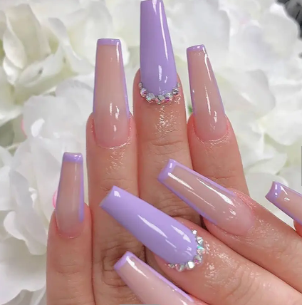 Sparkling Lavender Passion Nails